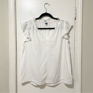 Old Navy M Crinkle Flutter Sleeve Top